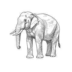 Obraz premium 巨象の静寂 (Kyozō no Shijaku)