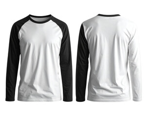  Side view mockup set of black and white t-shirts 