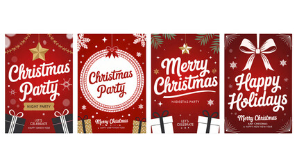 Festive Christmas and holiday party invitations for a season of celebration