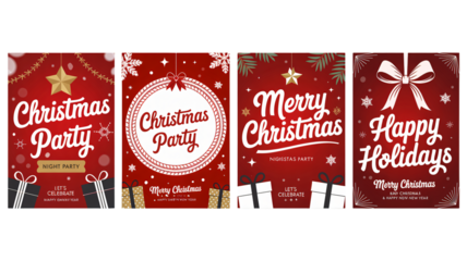 Festive Christmas and holiday party invitations for a season of celebration