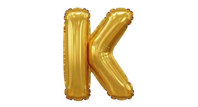 Golden letter k balloon