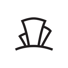 Minimalist architectural building icon modern city logo design.