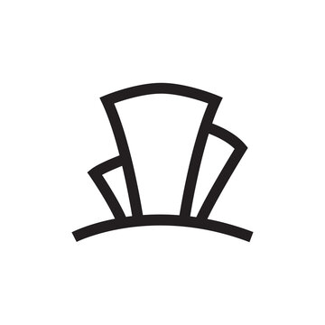 Minimalist architectural building icon modern city logo design.