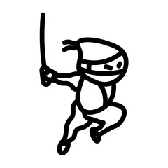 Sneak Attack Vector Line Icon Design