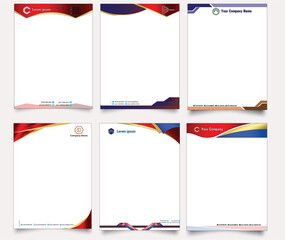 Corporate Branding and Stationery Template Set ,Business Identity Layout, Letterhead, Brochure, and Modern Brand Design Collection.