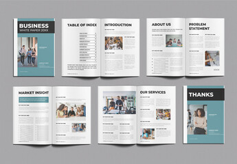 Business White Paper Template Design