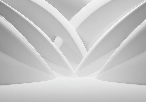 A deceptive, featureless void crafted from smooth white light, creating an infinite, confusing background space perfect for complex conceptual themes ,backdrop ,pure ,clever