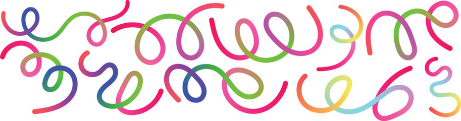 Obraz premium Vibrant abstract gradient waves and playful hand drawn doodle elements for banners and advertisements, vector illustration