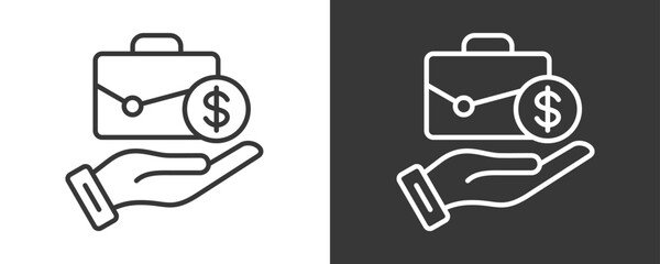 Wage Icon Set Vector Collection Isolated In Black And White