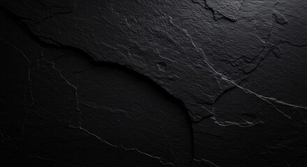 Dark textured stone surface with natural cracks and rough patterns