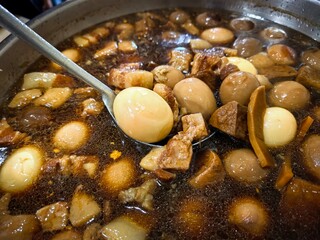 Delicious Taiwanese Braised Pork Belly with Eggs and Tofu in a Rich Sauce