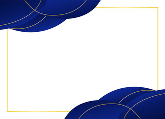 Luxury certificate border with gradient gold and blue edges
