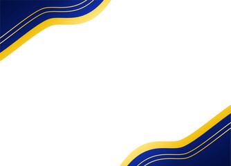Modern gold and blue gradient border for award certificate
