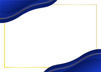Modern gold and blue gradient border for award certificate