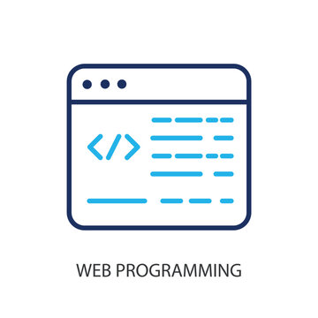 Web programming thin line icons. Original vector illustration.