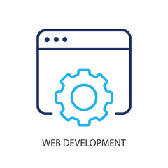 Web development thin line icons. Original vector illustration.