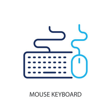 Mouse keyboard thin line icons. Original vector illustration.