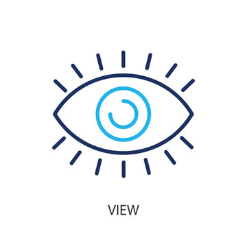 View thin line icons. Original vector illustration.