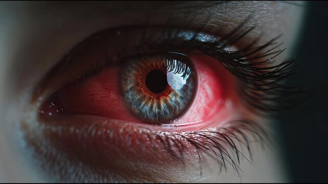 Inflamed Eye: Close-Up of Redness and Irritation