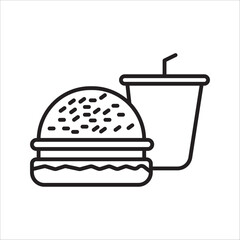 Burger icon. cheese burger Symbol. vector illustration on white background