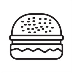 Burger icon. cheese burger Symbol. vector illustration on white background