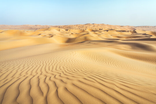 Landscape: sand dunes desert, Abu Dhabi, Emirates