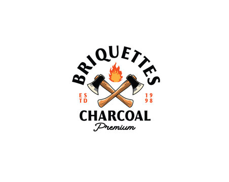 briquettes charcoal premium logo