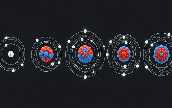 Glowing Atomic Structure with Energy Particles – Science and Physics Concept in 4K"