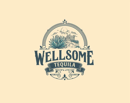 wellsome tequila victorian logo