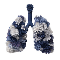 Floral lungs; anatomical art