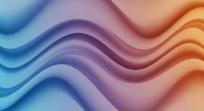 Abstract background of flowing, wavy lines with a gradient of blue, purple, and orange colors, creating a smooth, dynamic effect.