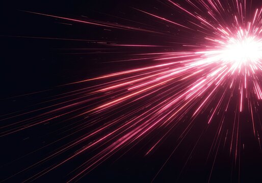 Dynamic abstract background showing accelerated motion and fracture of linear time, utilizing vibrant energy trails and digital disruption ,distortion ,space ,dynamic - Powered by Adobe