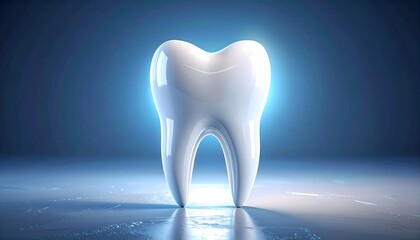 Radiant Tooth - A Symbol of Dental Health and Hygiene.