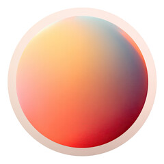 Gradient circle with red, yellow, and blue blending in soft focus