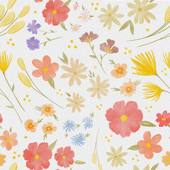 watercolour flower all over with semless pattern and floral design with beautifull flowers made for baby,girls,boys,mens,women.etc geometrical all over .