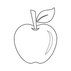 apple fruit icon outline