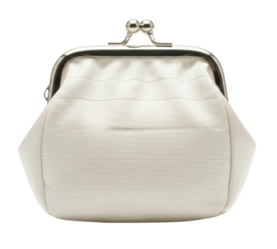 Vintage coin purse with clasp transparent background cutout png - Powered by Adobe
