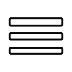 Obraz premium Three horizontal lines icon