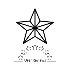 Star rating and user reviews icon
