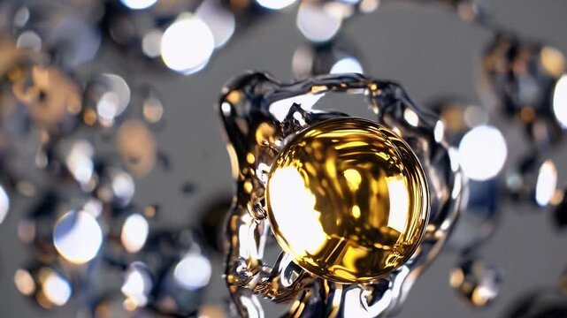 luxurious 4k ultra hd motion background featuring golden liquid glitter splashes sparkling metallic textures moving elegantly smooth bokeh lights perfect artistic design glamor visuals