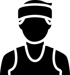 Male Runner Glyph Icon