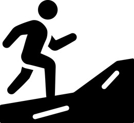 Trail Running Glyph Icon
