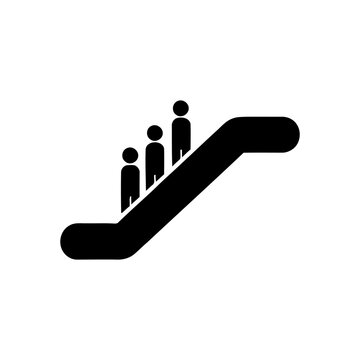Eskalator Symbol &ndash; Minimal Line Icon for Modern Architecture Design