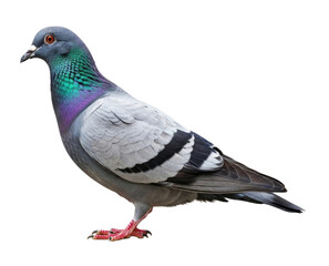 Fototapeta premium A pigeon standing on its feet transparent background cutout png
