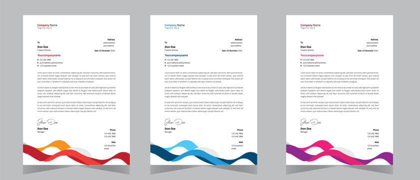 Creative and unique letterhead Design