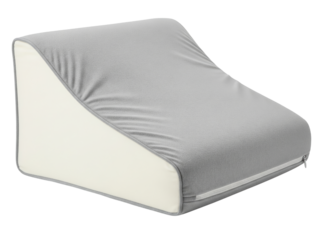 Orthopedic bed wedge pillow for back support and elevation on a transparent background