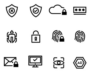  Cyber Icon – Vector Technology and Digital Security Symbol