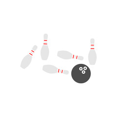 Bowling icon for mobile concept and web design.