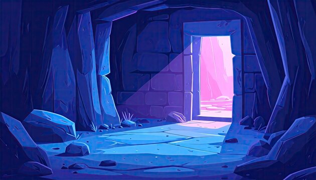 Mysterious Cave Entrance - A Portal to the Unknown. - Powered by Adobe