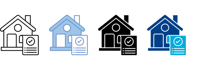 Property Icon Set Multiple Style Collection